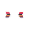 Arrow Colourful Recycled Skateboard Stud Earrings by Paguro Upcycle